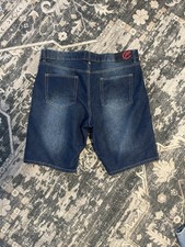 Ecko Unltd Jean Short Men Size 38 Blue Denim Grunge Skater VTG Y2K Jorts A6