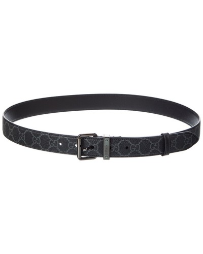 Gucci Reversible Gg Supreme Canvas & Leather Belt Men's