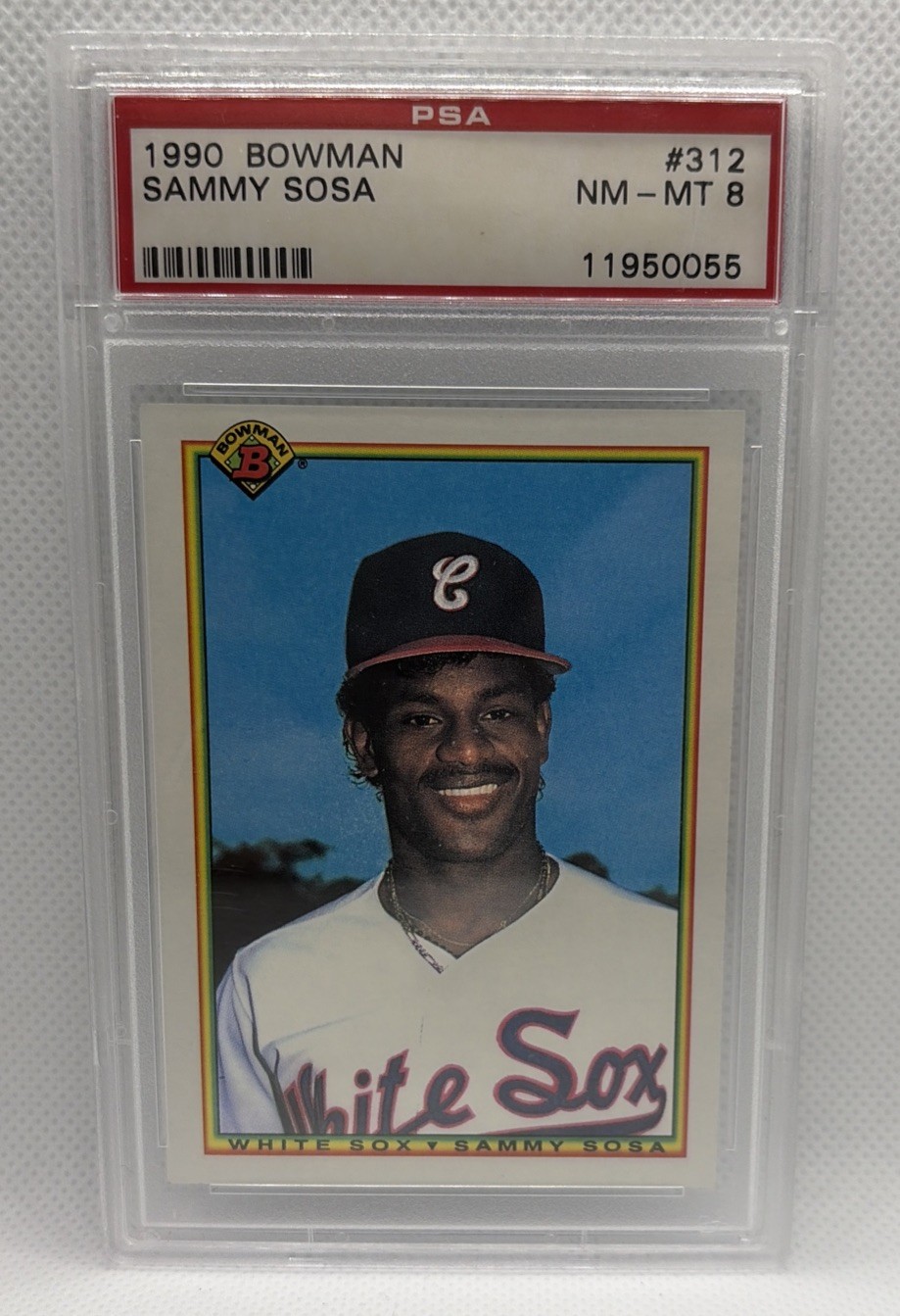 1990 Bowman - Sammy Sosa #312 (RC) PSA 8 White Sox
