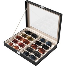 10/30 Slots Sunglass Organizer for Multiple Pairs of Eyeglass See-through Dis...