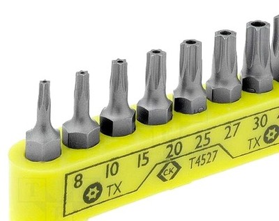 Tools set: screwdriver bits; blister; Torx  with protection - CK-4527 | EU Stock