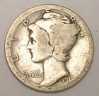1917 S Mercury Winged Head Dime 10 Cents Silver Coin