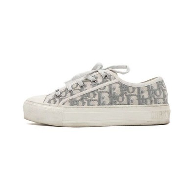 Dior Sneaker Walkn Baumwolle steingrau mit Schrägmuster KCK211OBE 152317319