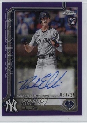 2025 Topps Chrome Rookie Purple Refractor 38/250 Duke Ellis #RA-DE Auto RC 1q3d