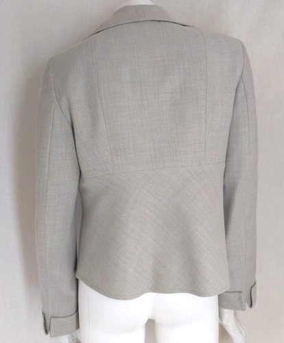 $4K+ AKRIS 6/8 Suit 3pc Blazer Jacket Wool Lightweight Beige Skirt Pant Jacket - Picture 6 of 20