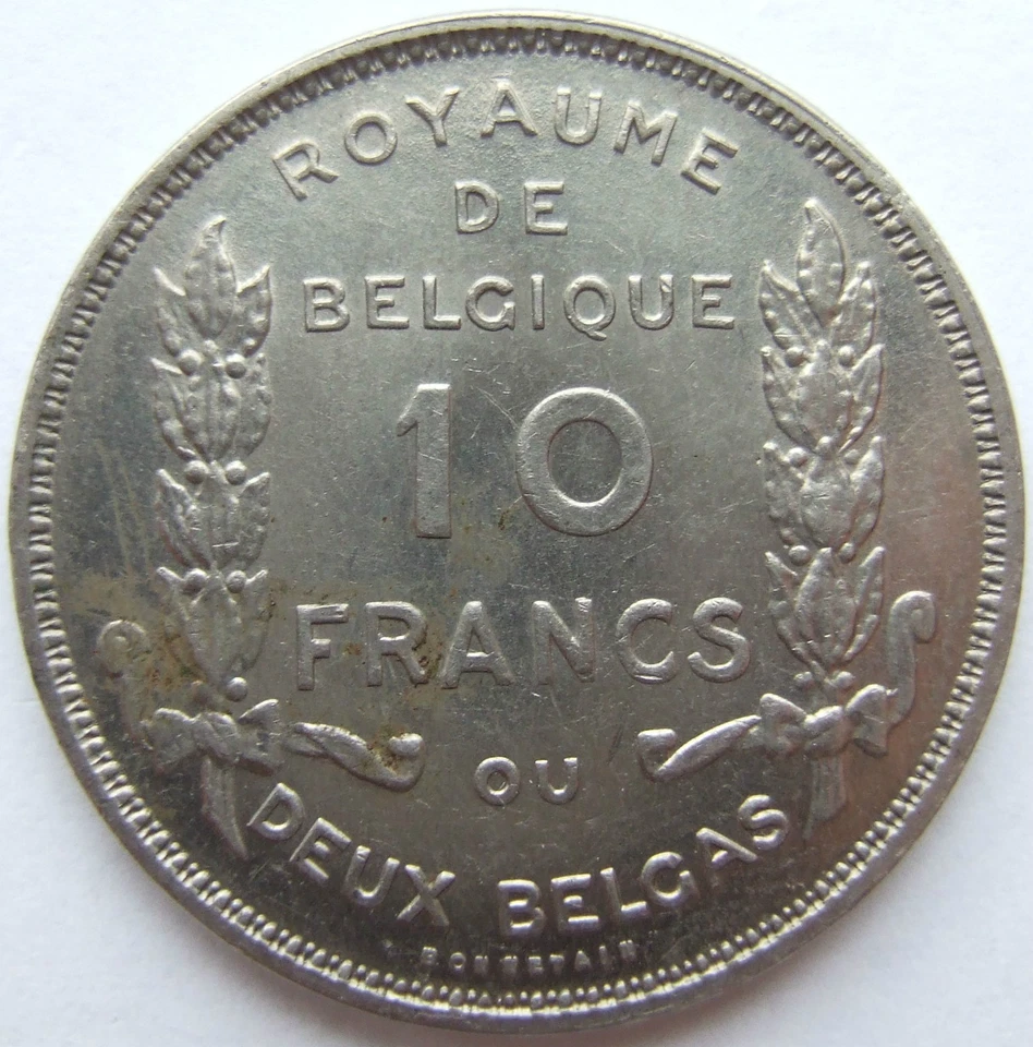 Münze Belgien Leopold I, Leopold II, Albert 10 Francs 1930 in Vorzüglich - Bild 1 von 2