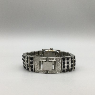 Park Lane Watch Women 20mm Silver Tone Black Crystals MOP  display picture 1