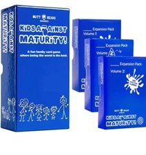 Kids Against Maturity Card Game, Core Game Plus Expansion Packs 1-3 New