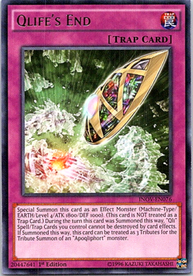 inov yugioh card list Qlife's End INOV-EN076 Yu-Gi-Oh! Light Play 1st Edition