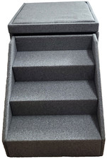Multi-Purpose Pet Stairs, Foldaway Cat Dog Steps, Ottoman Toy Storage, Gray