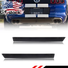 2PCS Smoked Black Lens Rear Bumper Reflectors Kit Set For 2013-2014 Ford Mustang