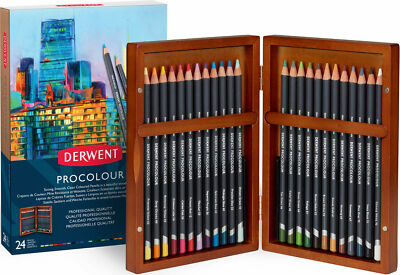 DERWENT PROCOLOUR - Künstler-Farbstift in Profiqualität - 24 Holzboxen