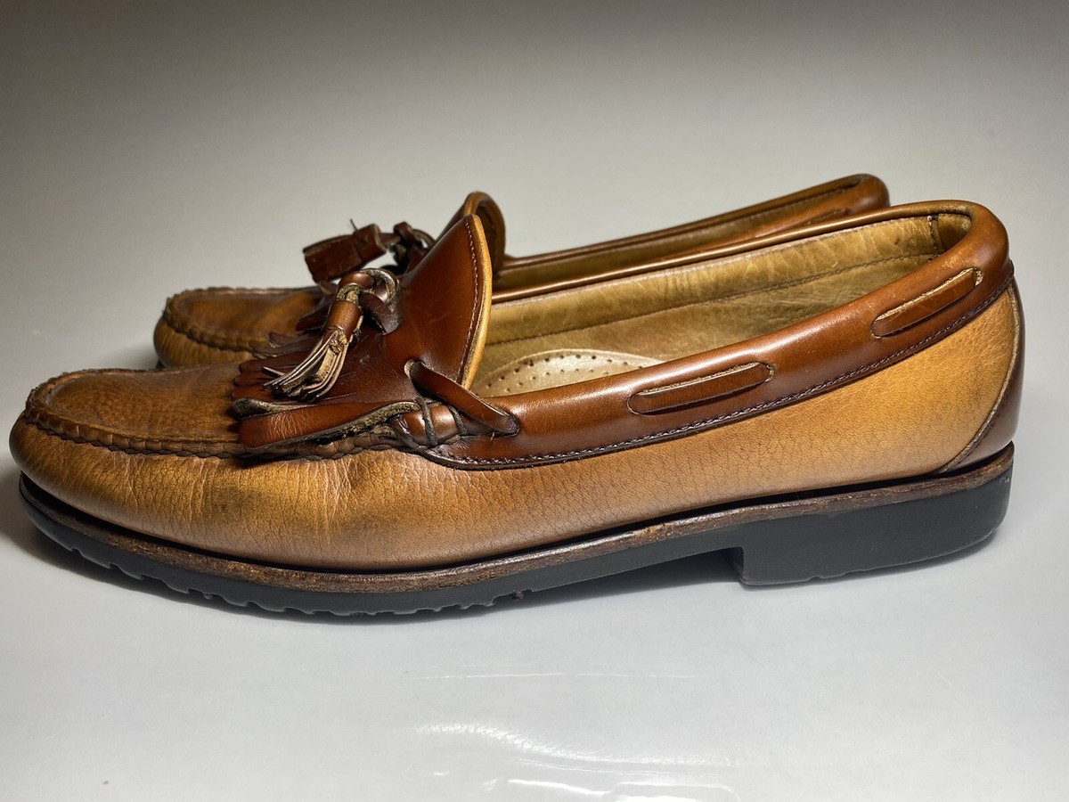 Allen Edmonds Nashua Tassel Loafer 10.5 B Brown Leather Made 