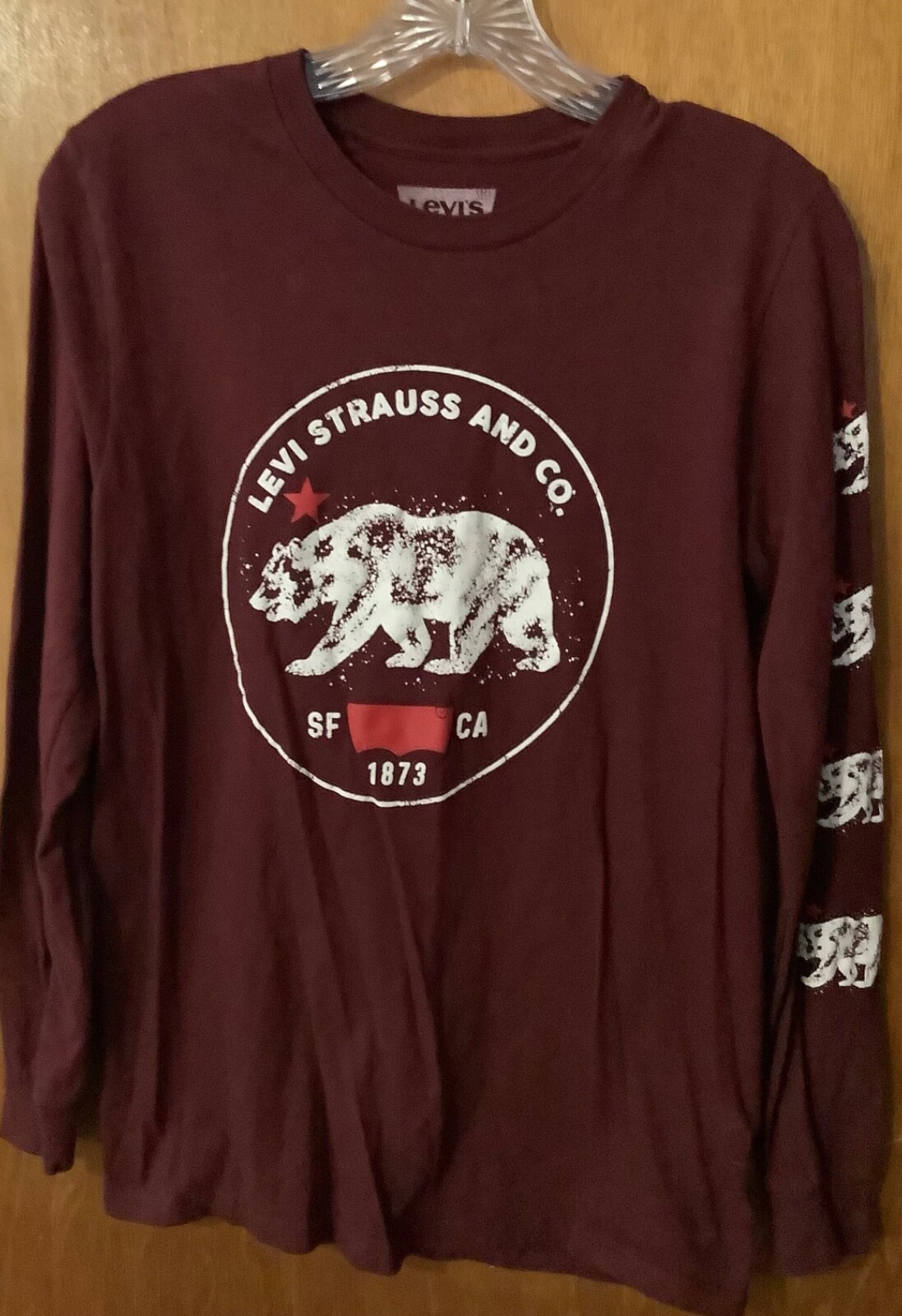 Levis Bear Shirt Mens Med Graphic Logo Tee SF CA  Free Ship