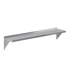 12" Width x 60" Length | Stainless Steel Wall Shelf | Square Edge