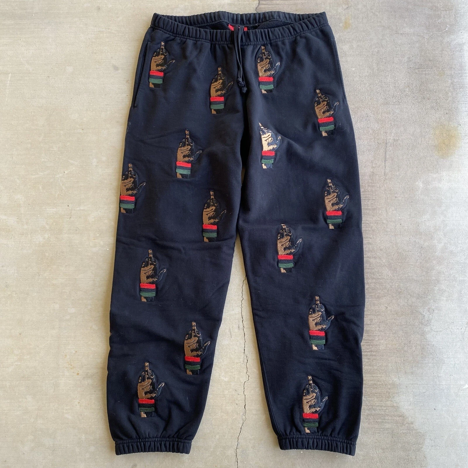 Pantalon de survêtement brodé Supreme Dead Prez RBG noir 2019