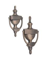 Door Knocker Victorian Urn Style Brass Bolt Through UPVC Wooden Doors 6" or 8"