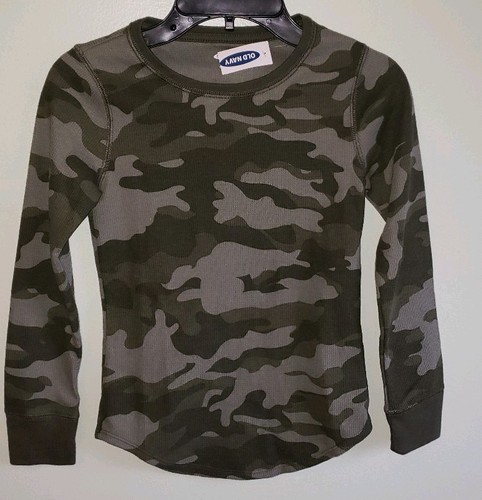 8 Long Sleeve Thermal Top GREEN CAMO 