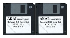 Akai S1000 / S5000 Set of Two Floppy Disks Roland R-8 Jazz Set KZV21052