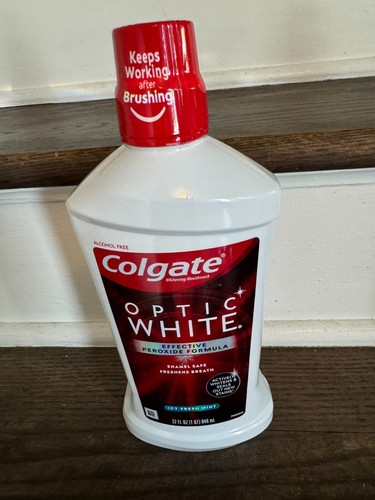 TWO of Colgate Optic White Whitening Mouthwash ICY Fresh Mint 32Fl Oz Exp 07/26 - Picture 2 of 3
