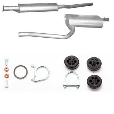 Endschalldämpfer + Endschalldämpfer Auspuff Kombi für Toyota Avensis I +Anbaukit