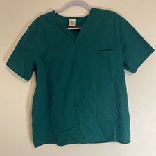 Hunter Green V-Neck Scrub Top Medical Uniform Small