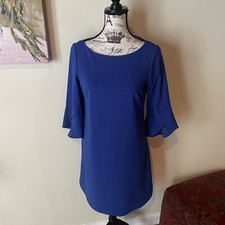 Vince Camuto Bell Sleeve Blue Dress - 4