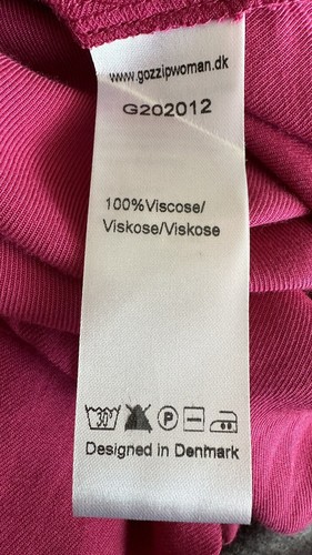 Gozzip Dark Pink Brushed Viscose V Neck Tunic Size 24-26 - Picture 13 of 14