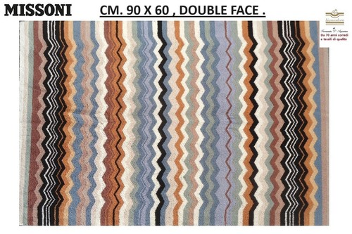Teppich MISSONI Bad Küche Flur etc. cm. 90x60 100% Baumwolle Double Face - Bild 3 von 13
