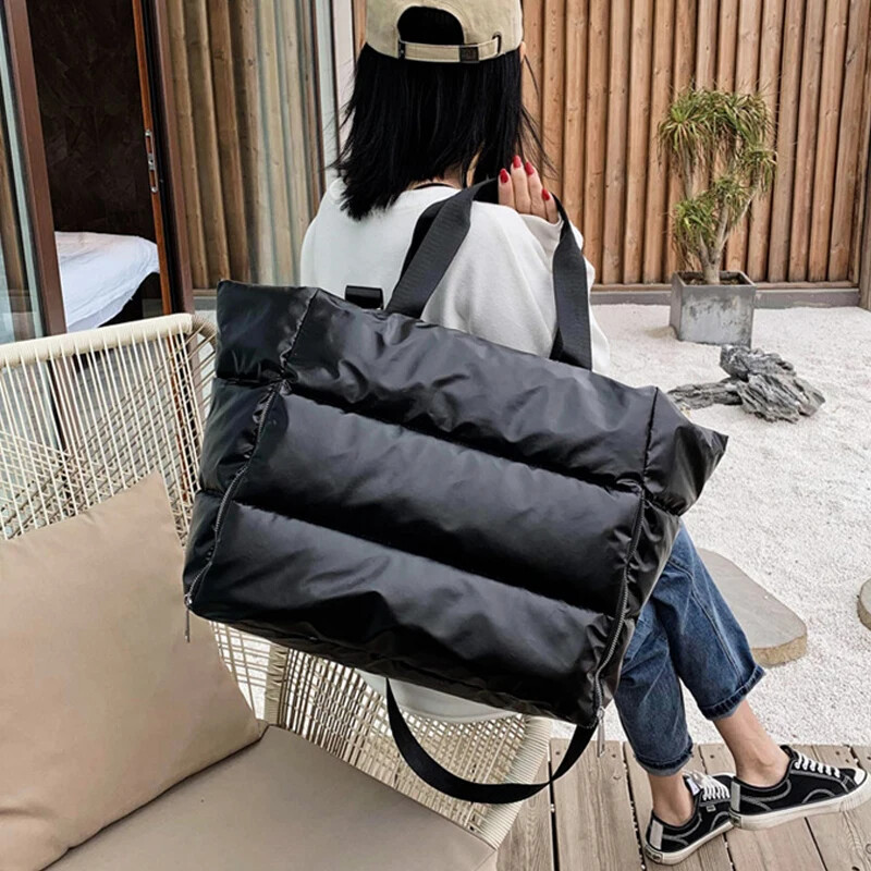 Winter Woman Handbag  Shopper Bag Female Padded Bags Women's Shoulder Bags Bag