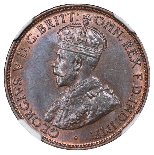 1931 State Of Jersey Great Britain 1/24 Shilling NGC MS-63 BN George V Copper