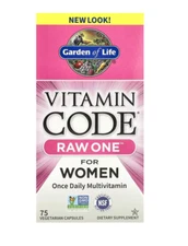 Garden of Life Vitamin Code RAW ONE Women  75 Vegetarian Capsules Exp 12/25