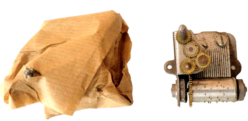 2 Small Music Box Movements for Clocks or Music Box Cases--New Old Stock