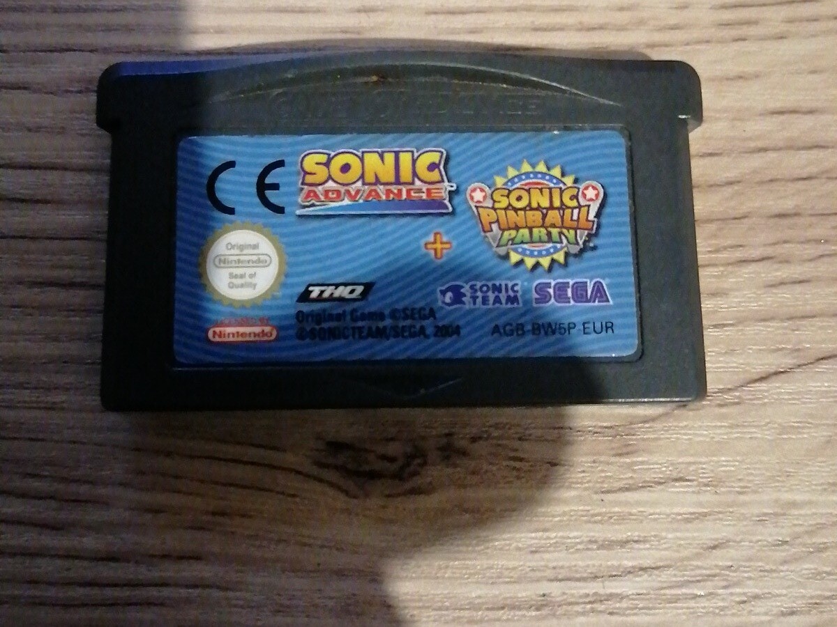 Jeu Nintendo Game Boy Advance GBA Sonic Advance + Sonic Pinball Party Loose