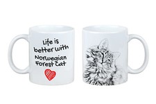 Tazza Norvegese Del Bosco Con Gatto La Vita È Migliore Art-Cane