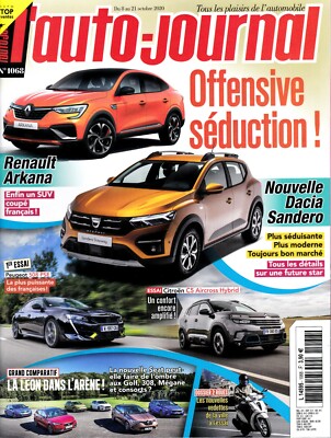 L'AUTO JOURNAL Nr. 1068. Okt 2020. NEUER SANDERO. ARKANA. 508 PSE. C5. NEU