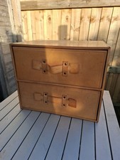 Vintage Tan Leather Set Of Drawers