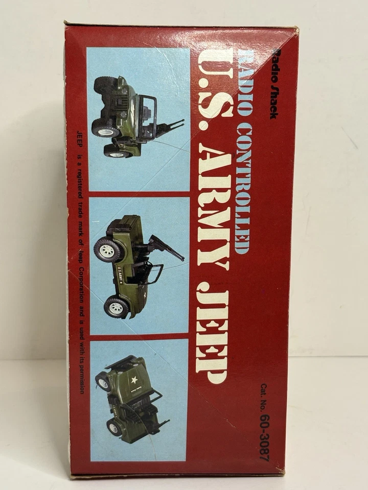 VINTAGE RADIO SHACK RADIO CONTROLLED US ARMY JEEP 1983, CAT. NO. 60-3087 - Image 3 of 4