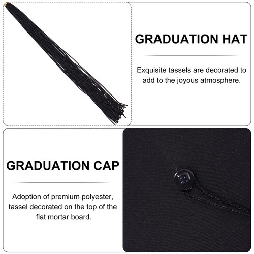 Cappello da laurea uomo e donna berretto laurea con nappa puntelli foto - Foto 5 di 12