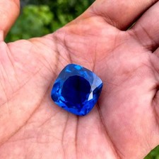 10.5 CT Natural Ceylon Royal Blue Sapphire Cushion Loose GIE Certified Gemstone