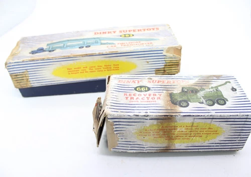 F x2 Vintage Dinky Boxed Die-Cast Models - 661 Recovery Tractor, 982 Transporter