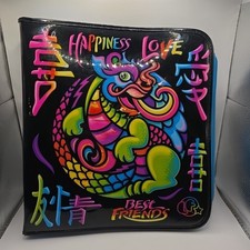 Vintage Lisa Frank Dragon Zip 3 Ring Binder Best Friends 90s Y2k Authentic