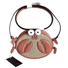 RADLEY Handbag Terracotta Raffia And Leather Small Crossbody Bag - Clawde Crab