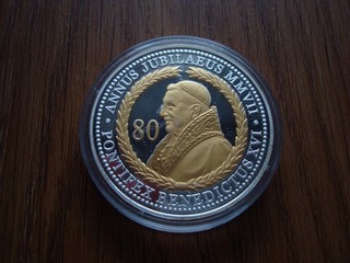 TOP Deutschland 80. Geburtstag Papst Benedikt XVI 2007! Medaille RAR! SELTEN!