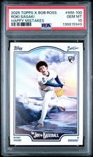 2025 TOPPS X BOB ROSS THE JOY OF BB HAPPY MISTAKES #HM-100 ROKI SASAKI PSA 10