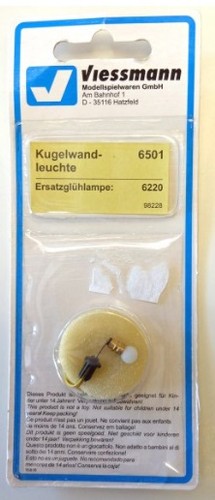 Lámpara de pared esférica Viessmann 6501 N Round Wall Lamp | Zustand: New