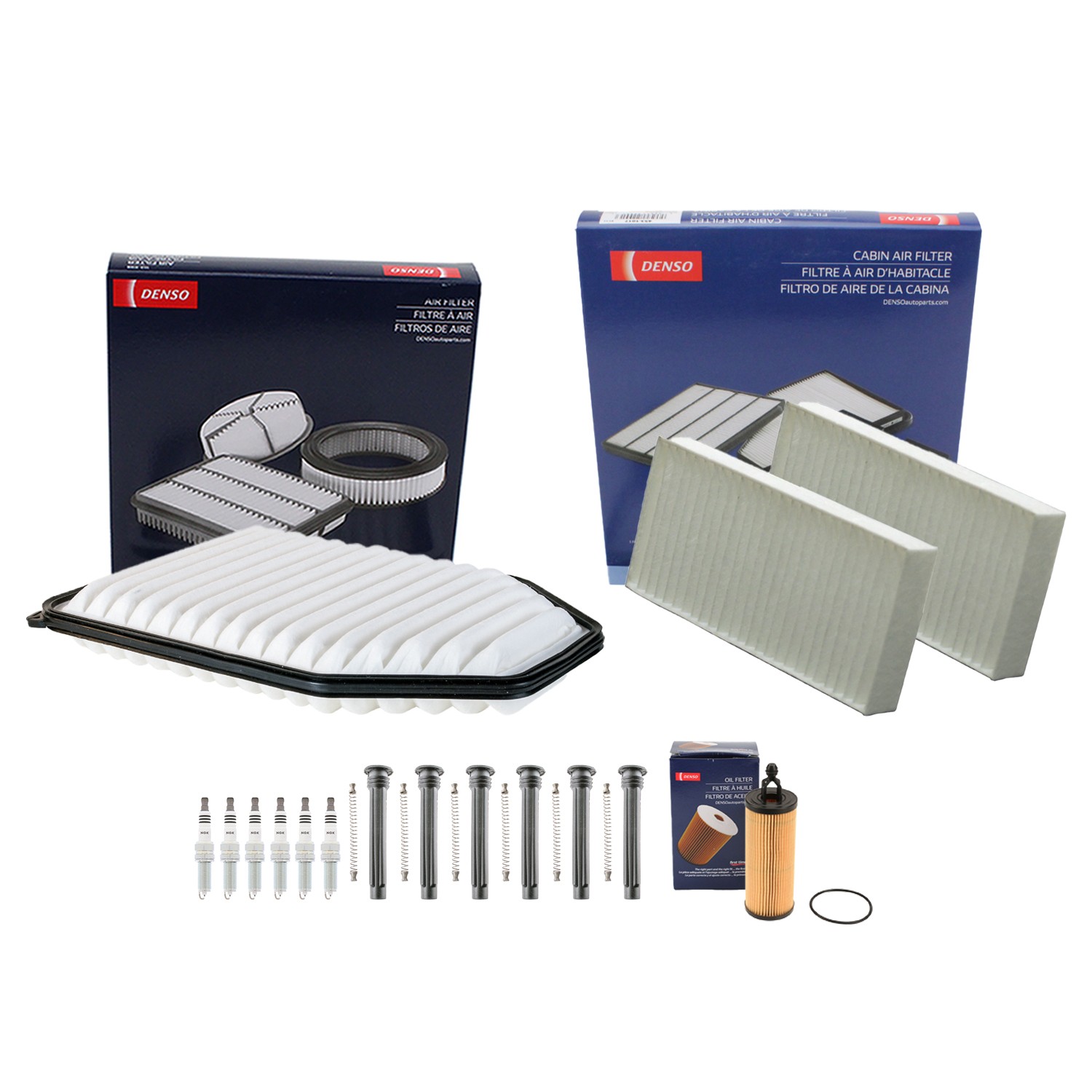 Denso Tune Up Kit NGK 6 Spark Plugs  Boots Kit for Jeep Wrangler 3.6L V6 ERB