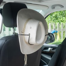 Cowboy Hat Rack for Truck Car SUV Hat Holder Seat Back Organizer Black