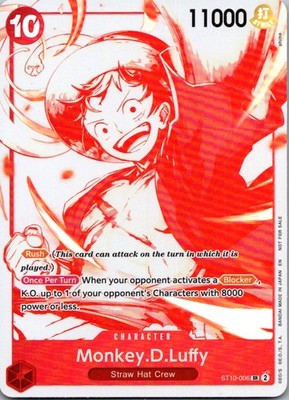 Monkey.D.Luffy ST10-006 One Piece Promotion Cards One Piece Foil NM