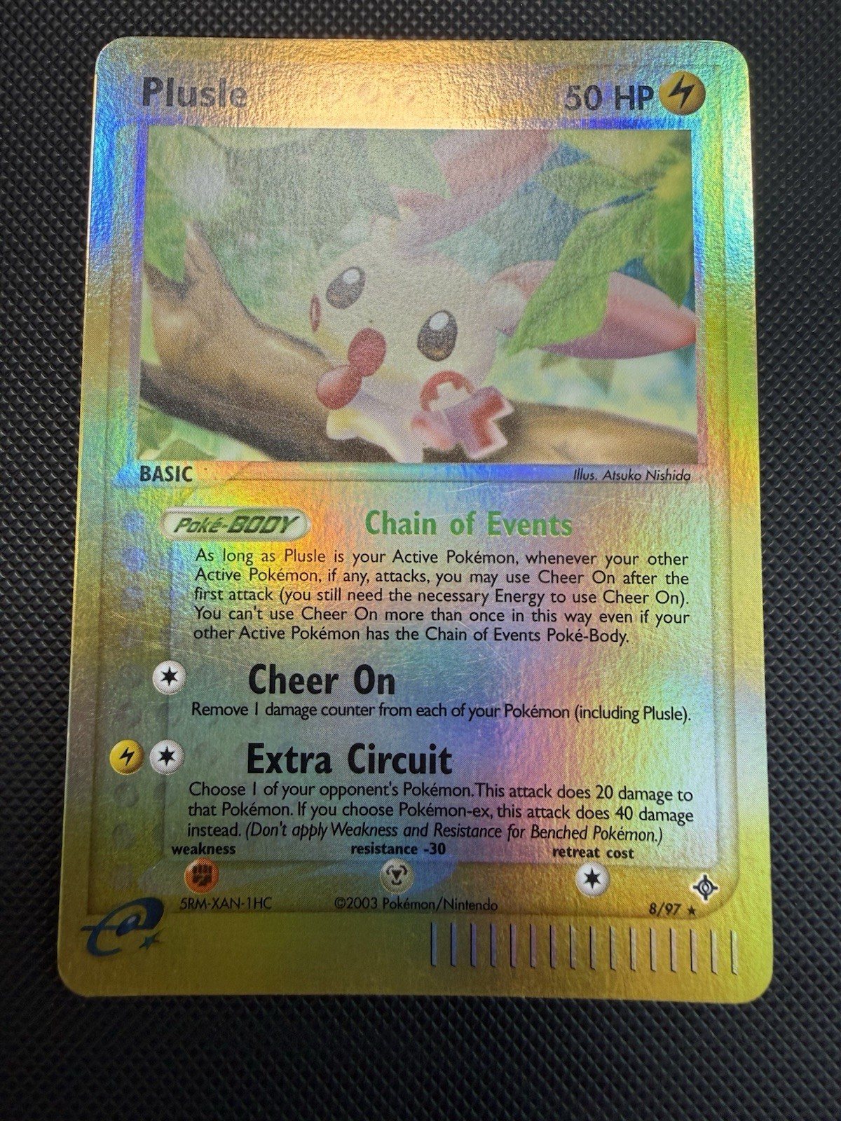 Plusle 8/97 EX Dragon Pokémon Card Reverse Holo NM-